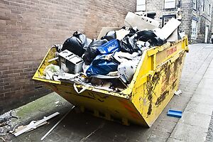 skip full of smelly rubbish
